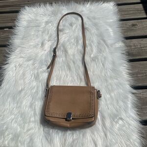 Nine West Brown Shoulder Bag With Detachable Front Flap